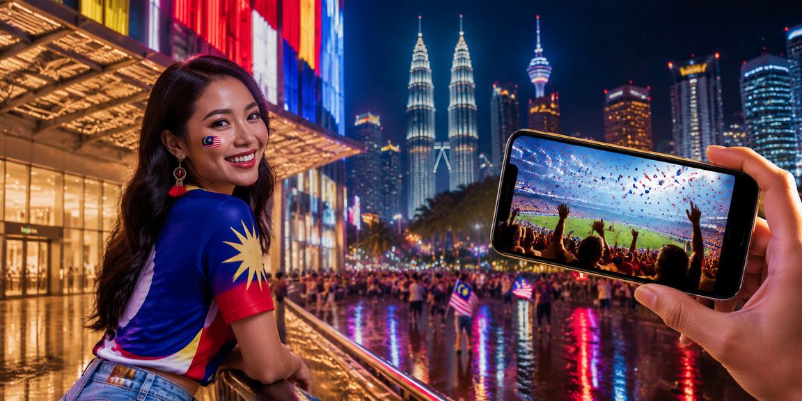 Pemain mengakses loteri dalam talian melalui telefon mudah alih di Kuala Lumpur